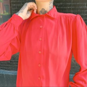 IT’S GAILORD Vintages long-sleeve 1970's button-down shirt in Red